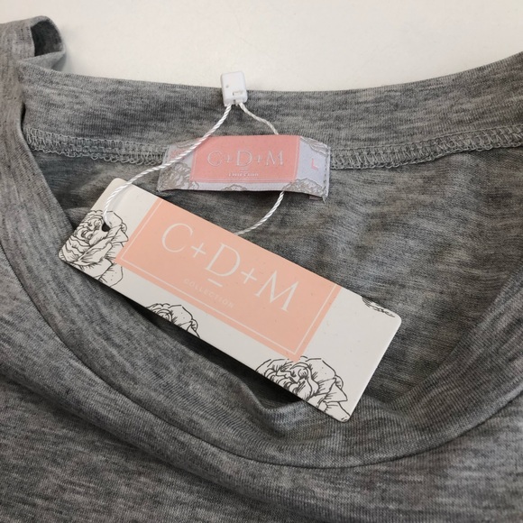 C+D+M gray tee shirt with pocket - Picture 2 of 3
